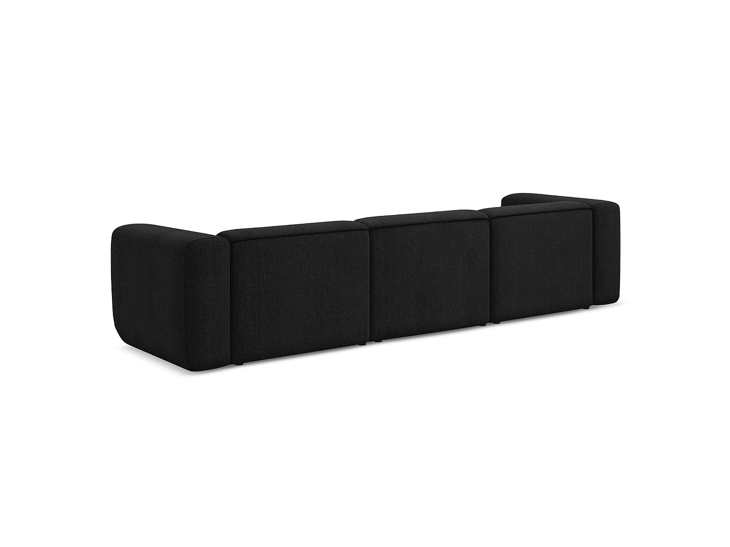 Canapé modulable 4 places noir tissu