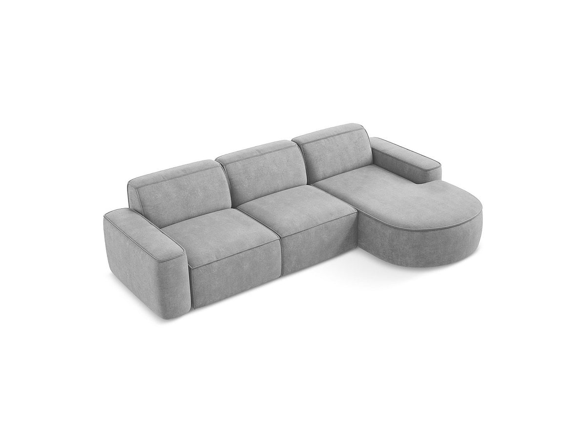 Canapé modulable 3 places gris tissu