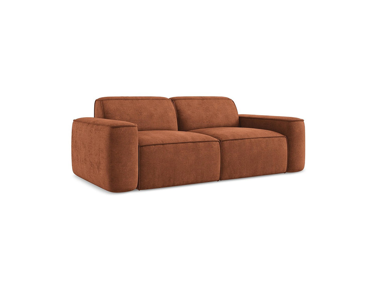 Canapé modulable 3 places orange tissu
