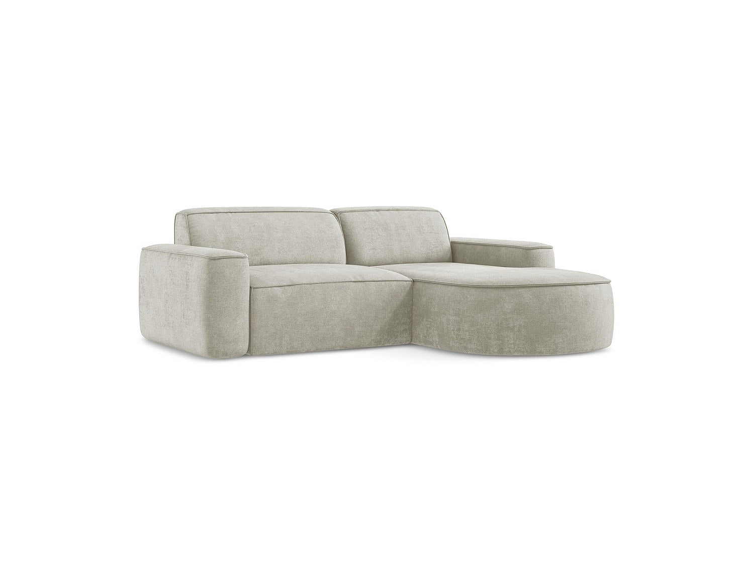 Canapé modulable 5 places blanc tissu