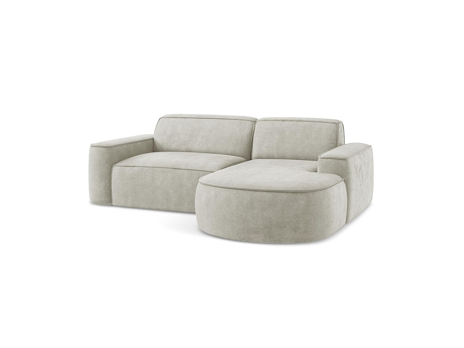 Canapé modulable 5 places blanc tissu