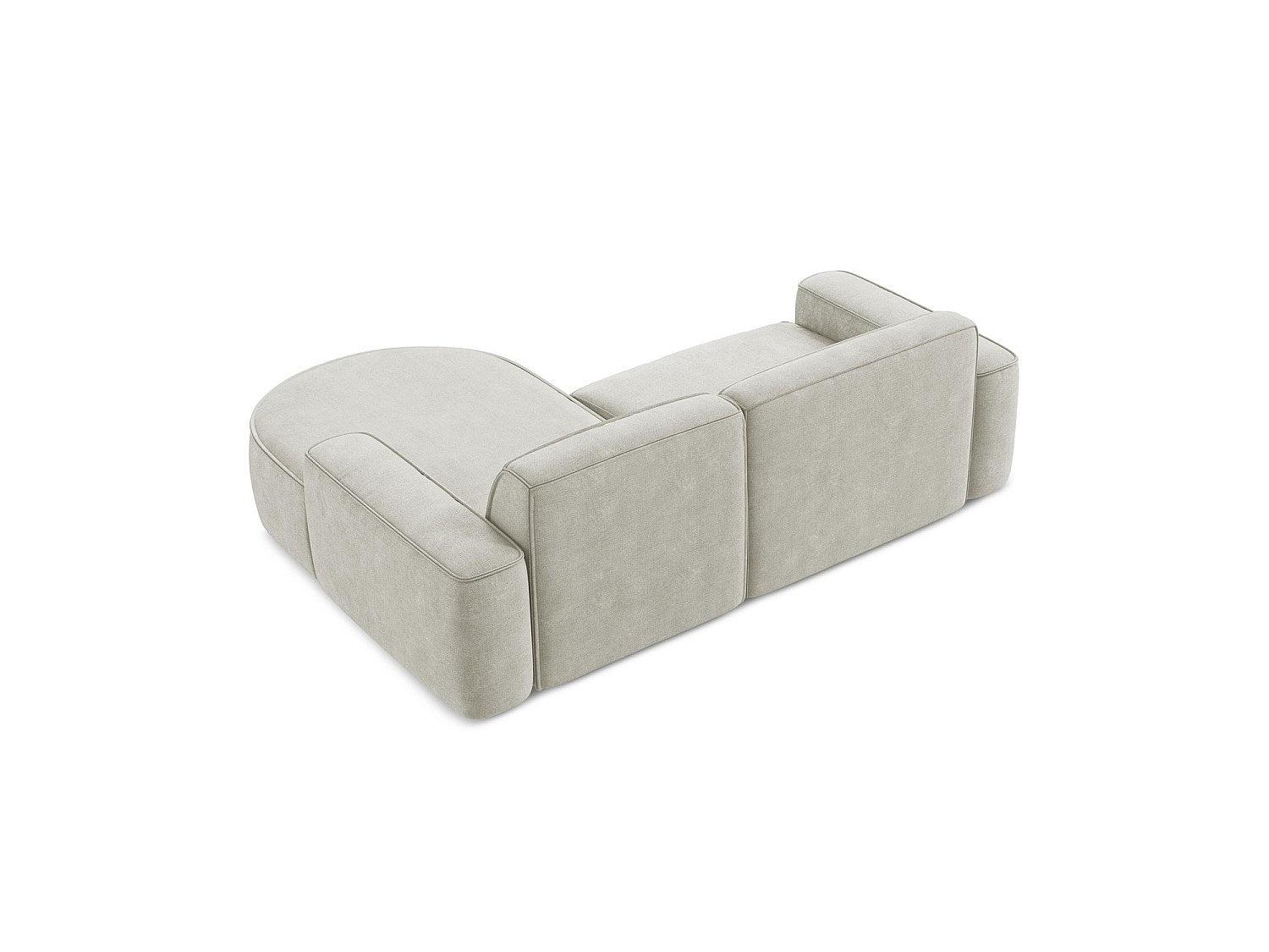 Canapé modulable 5 places blanc tissu