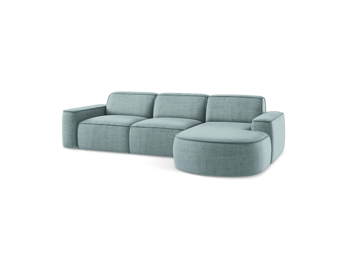 Canapé modulable 3 places bleu tissu