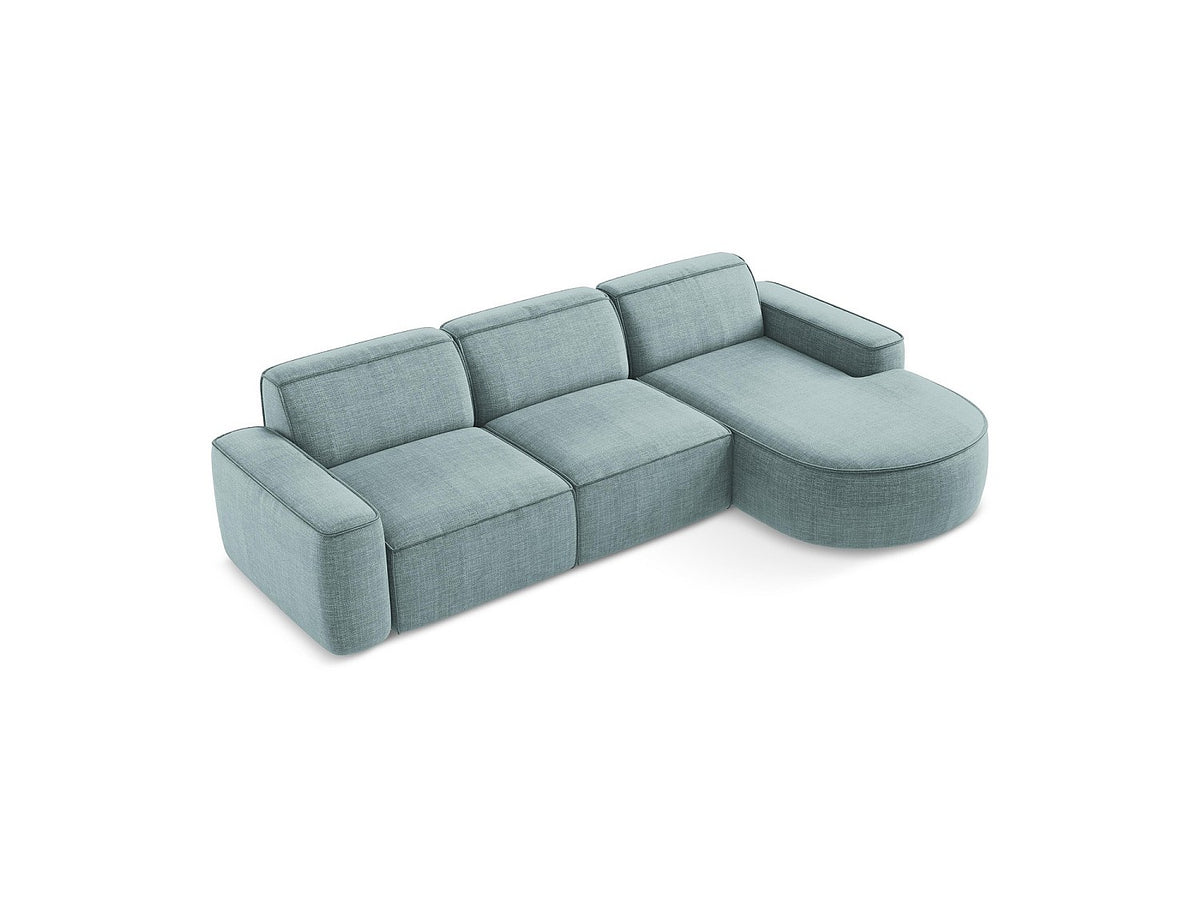 Canapé modulable 3 places bleu tissu