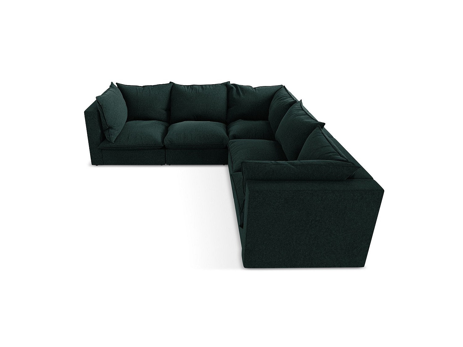 Canapé modulable 4 places vert velours - Ravenna