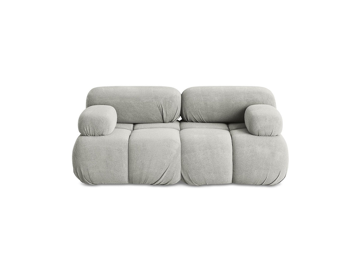 Canapé modulable 2 places gris tissu