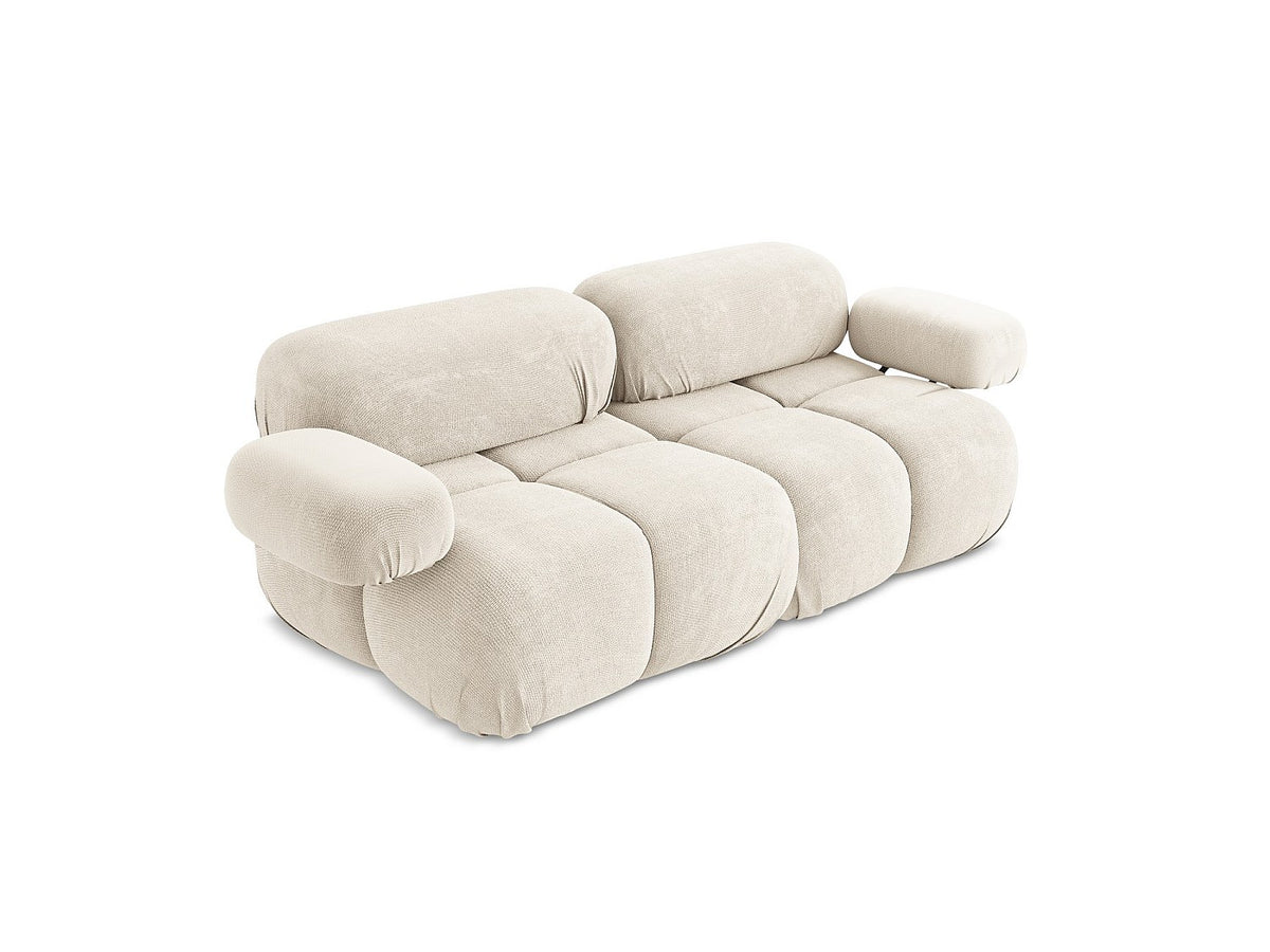 Canapé modulable 2 places beige tissu