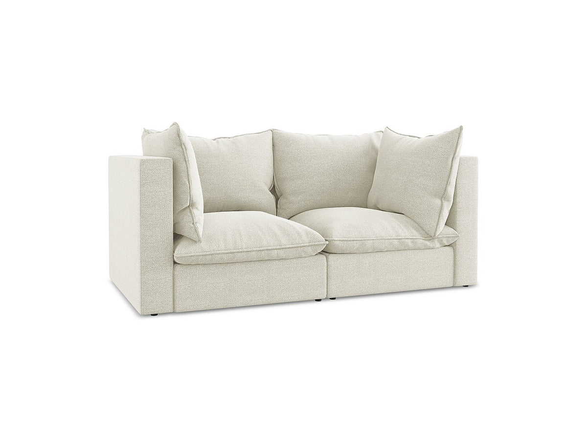 Canapé modulable 2 places beige tissu - Ravenna