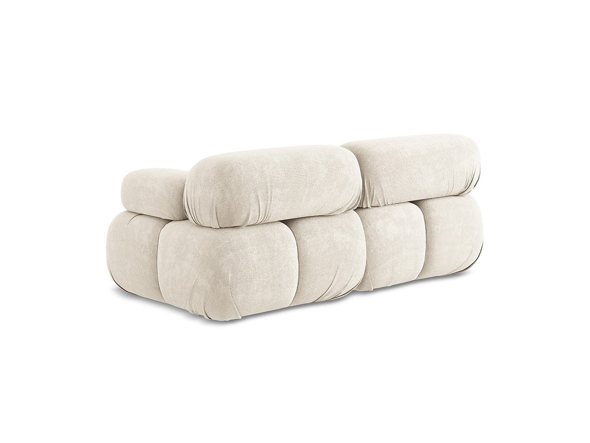Canapé modulable 2 places beige tissu