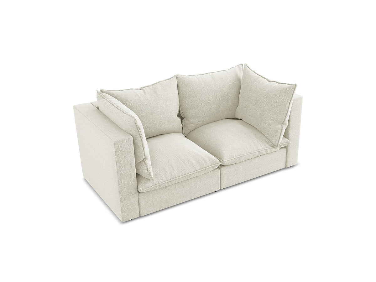 Canapé modulable 2 places beige tissu - Ravenna