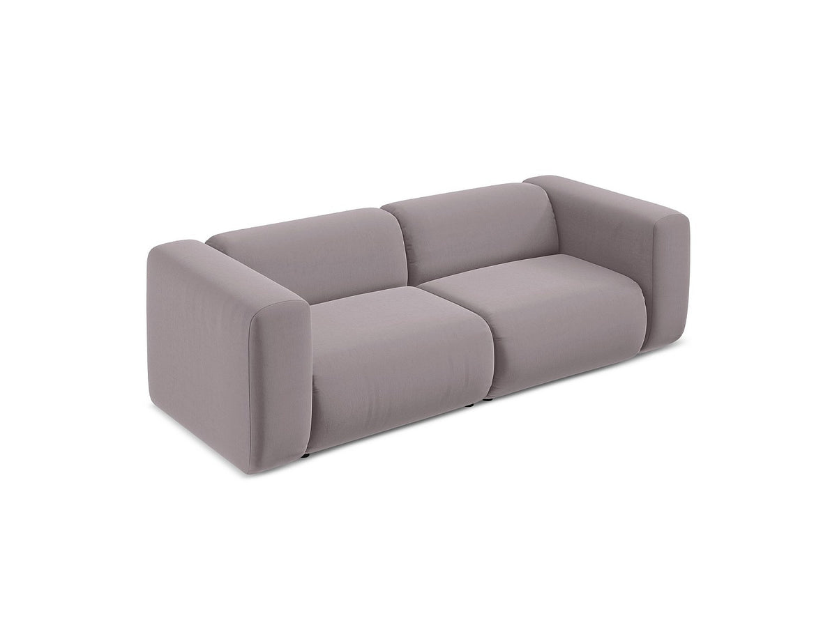 Canapé modulable 3 places violet tissu