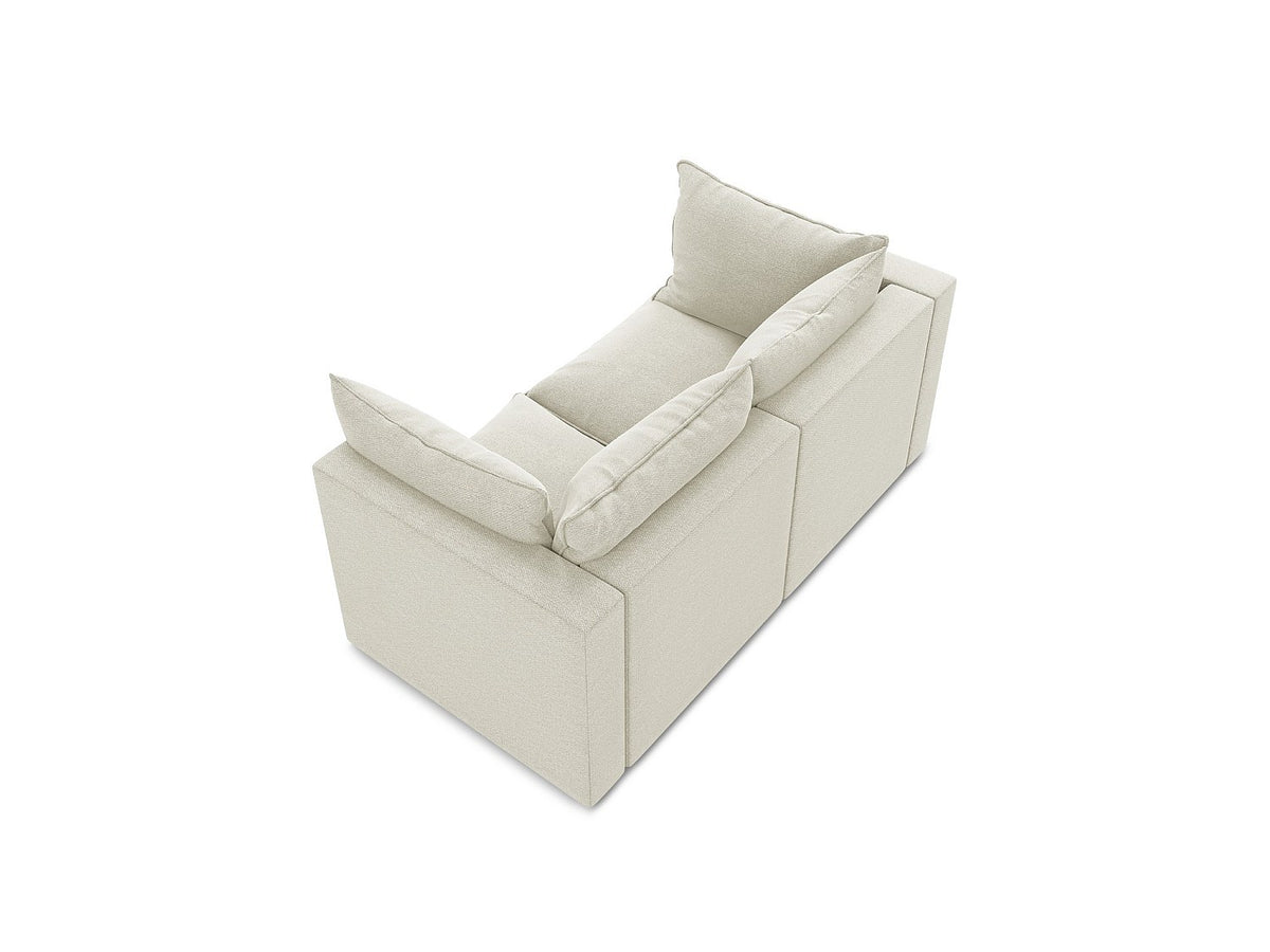 Canapé modulable 2 places beige tissu - Ravenna