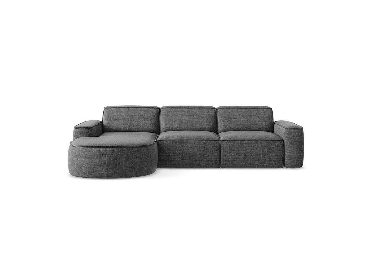 Canapé modulable 3 places gris tissu