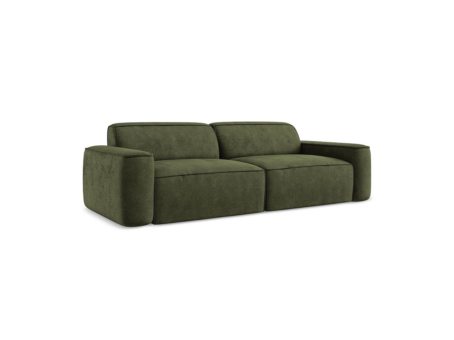 Canapé modulable 4 places vert tissu