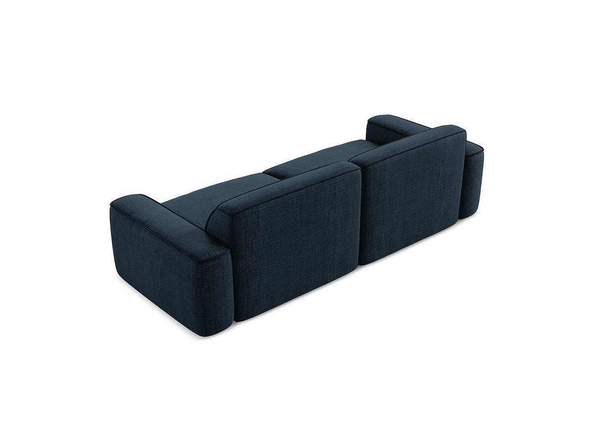 Canapé modulable 4 places bleu tissu