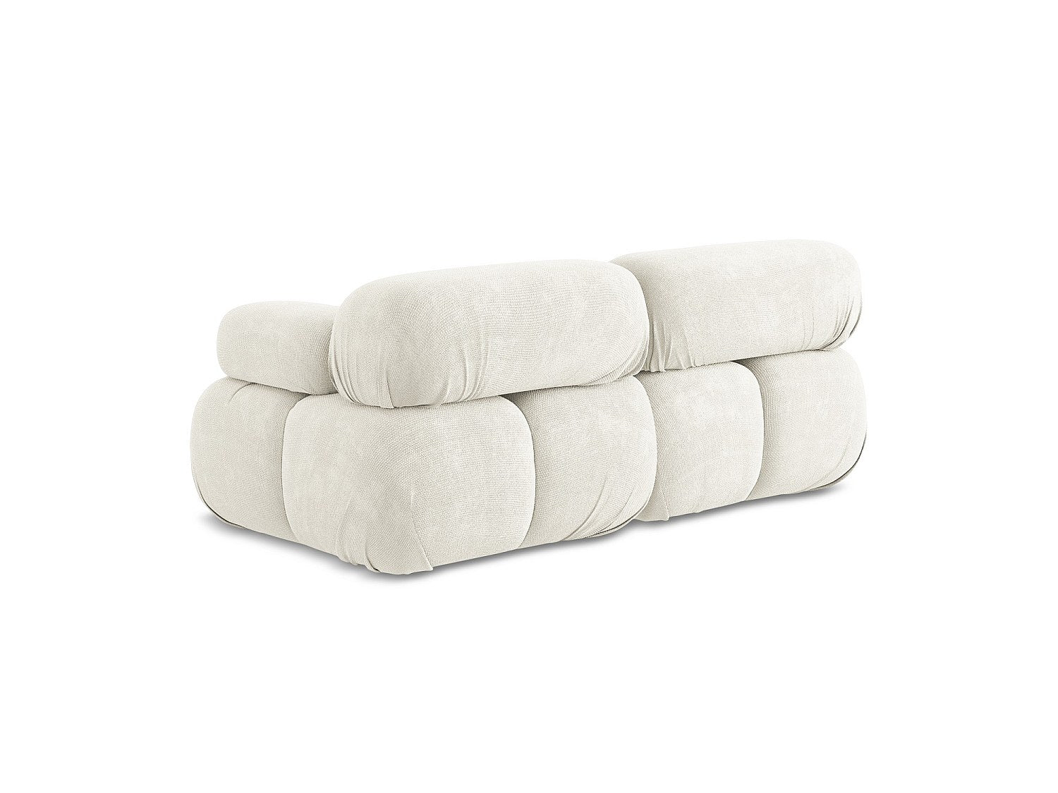 Canapé modulable 2 places blanc tissu