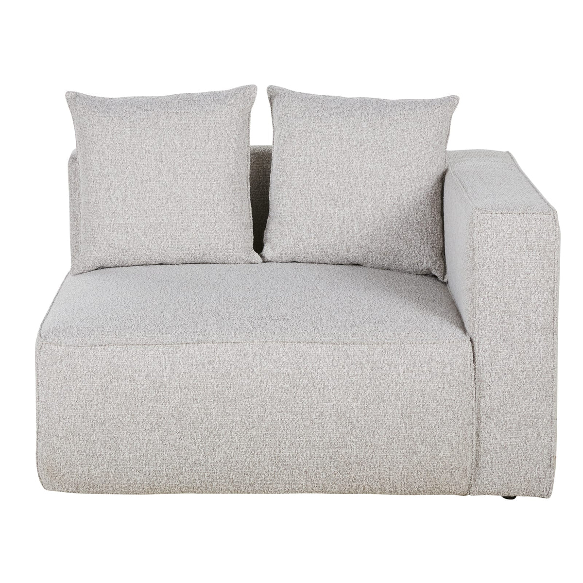 Accoudoir Droit Modulable en Tissu Chiné Gris Clair gris clair chiné - vue 1