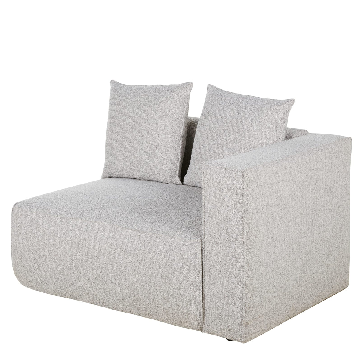Accoudoir Droit Modulable en Tissu Chiné Gris Clair gris clair chiné - vue 2