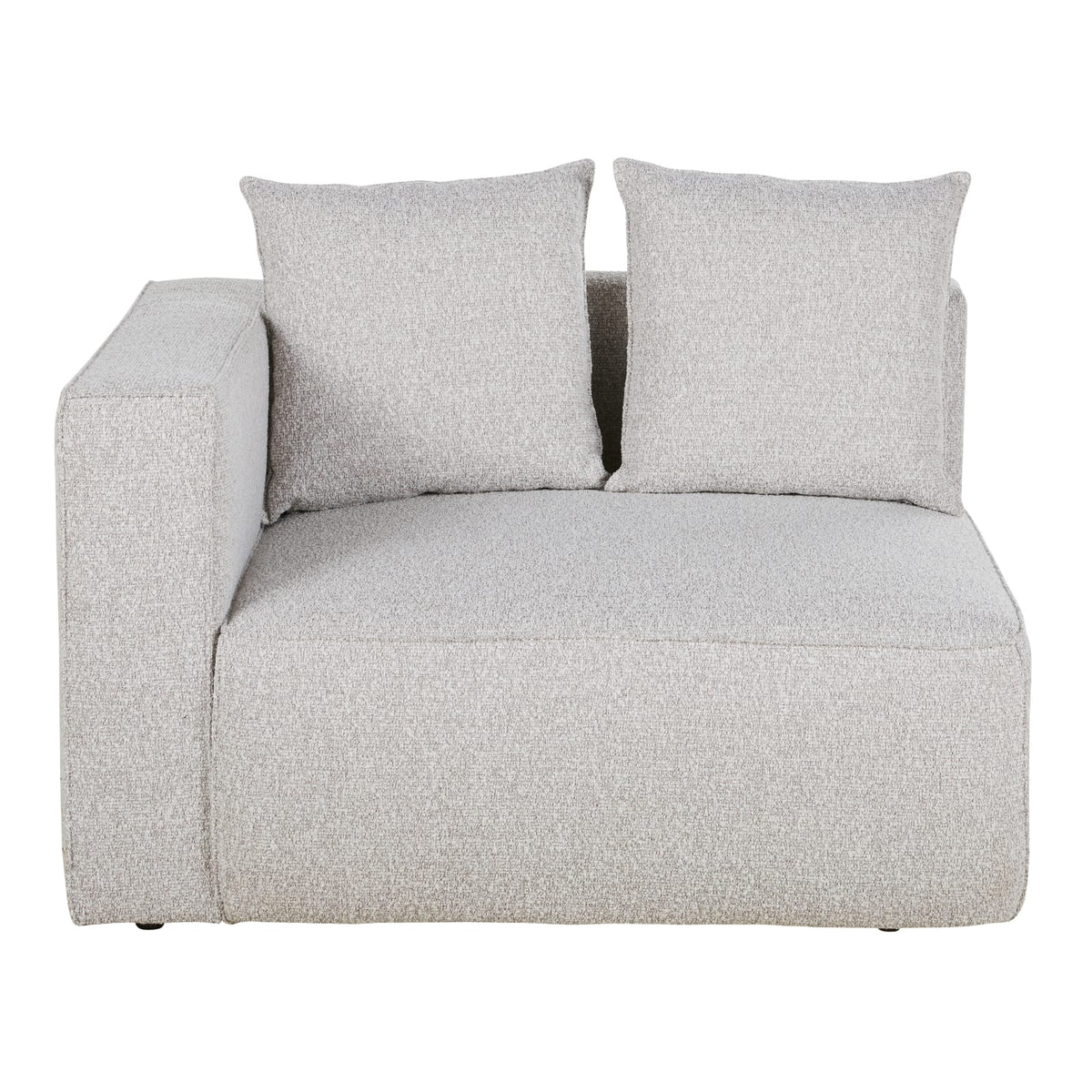 Accoudoir Gauche Modulable en Tissu Chiné Gris Clair gris clair chiné - vue 1