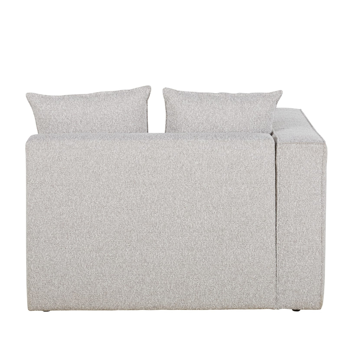 Accoudoir Gauche Modulable en Tissu Chiné Gris Clair gris clair chiné - vue 3