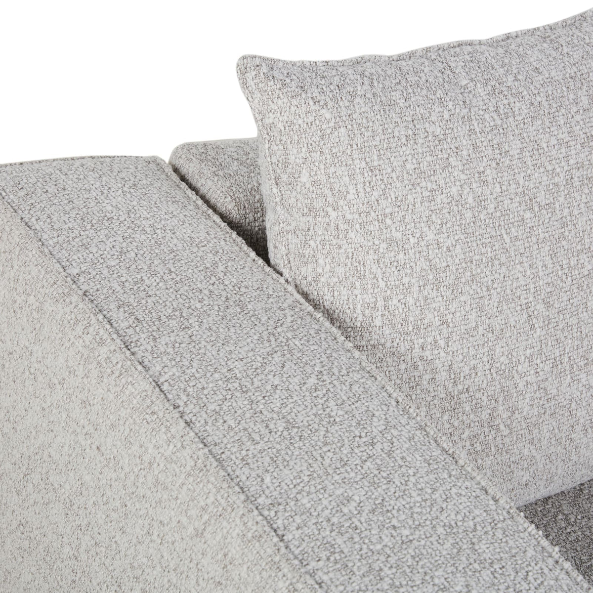 Accoudoir Gauche Modulable en Tissu Chiné Gris Clair gris clair chiné - vue 4