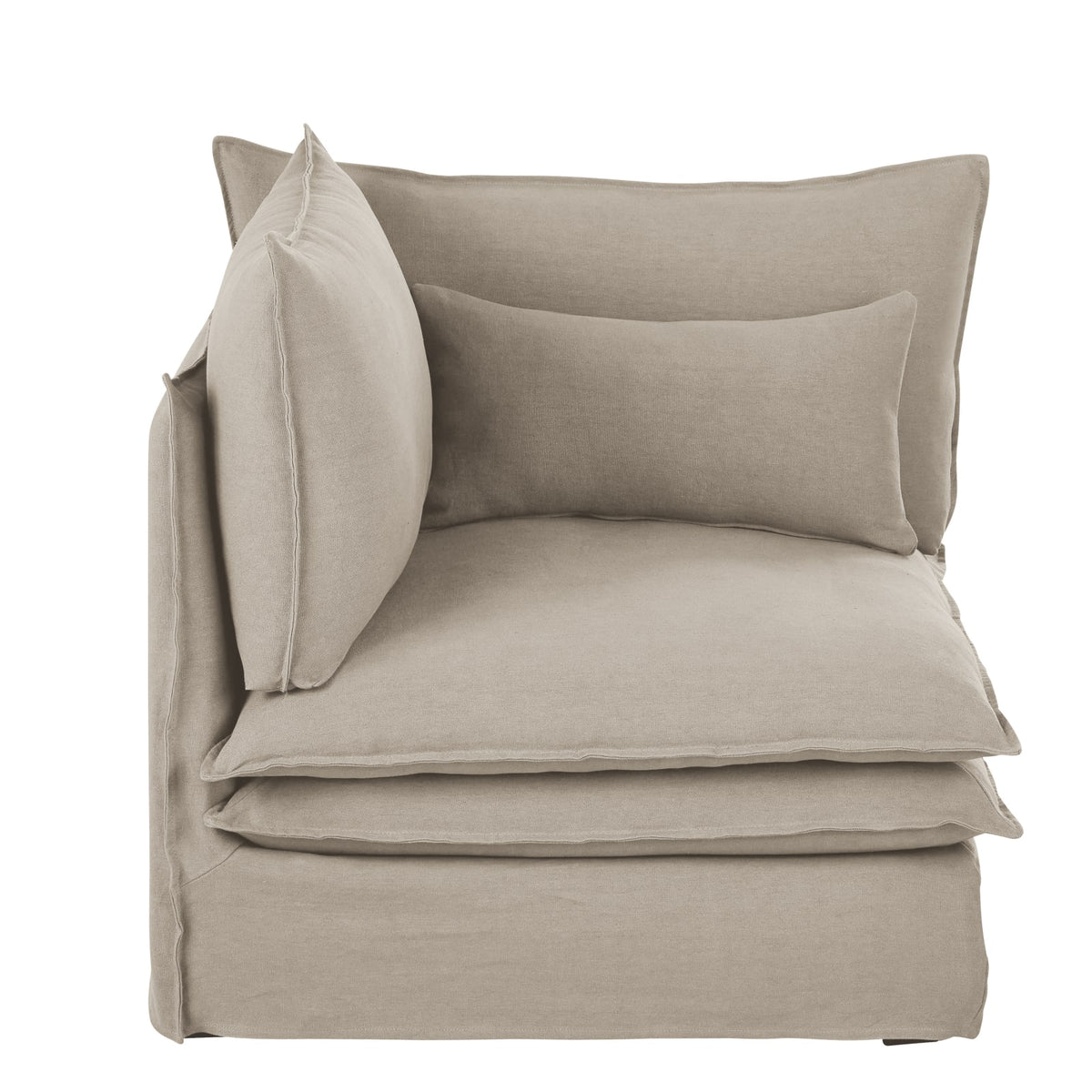 Angle Modulable en Lin Beige beige - vue 1