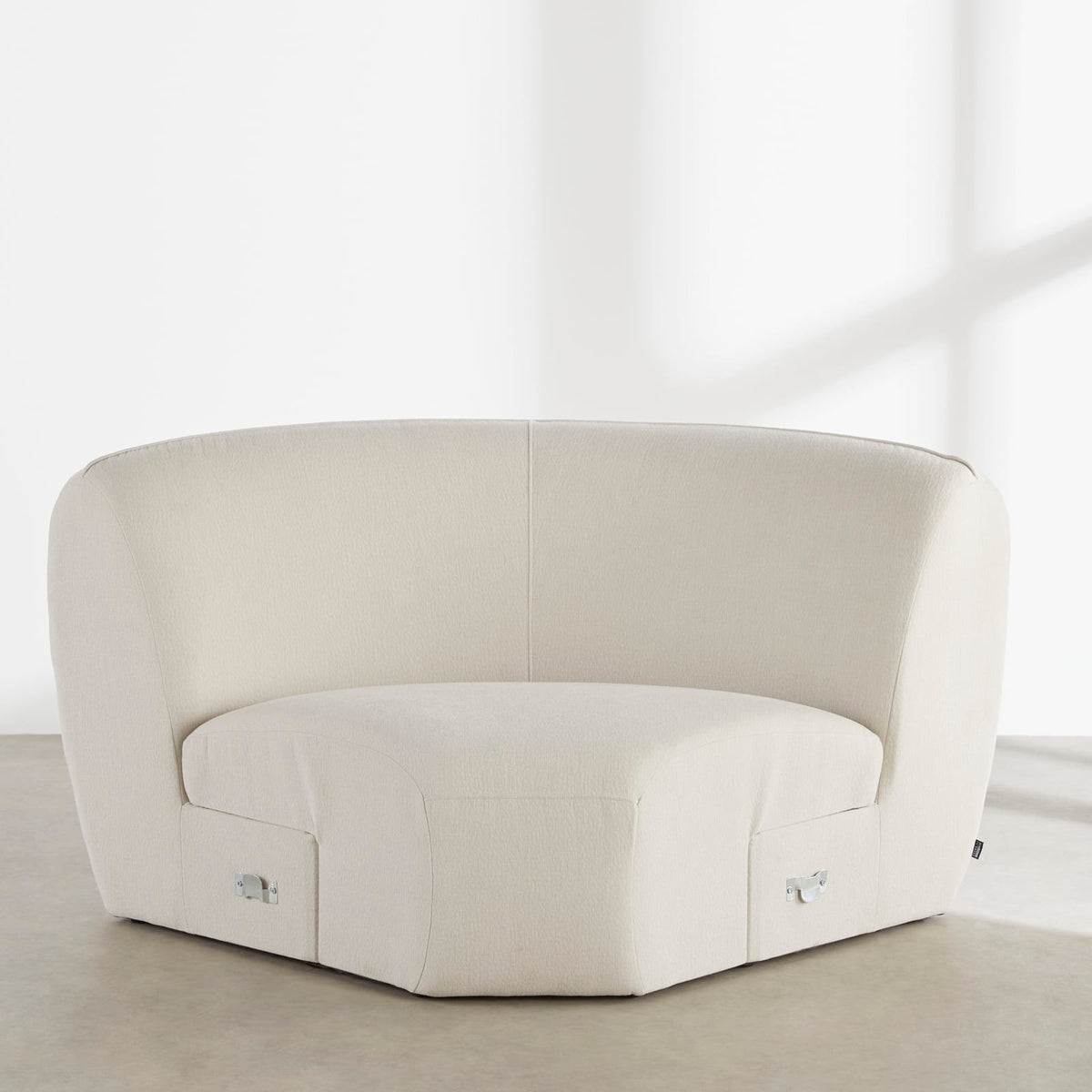 Angle Modulable en Tissu Effet Lin Beige beige - vue 2