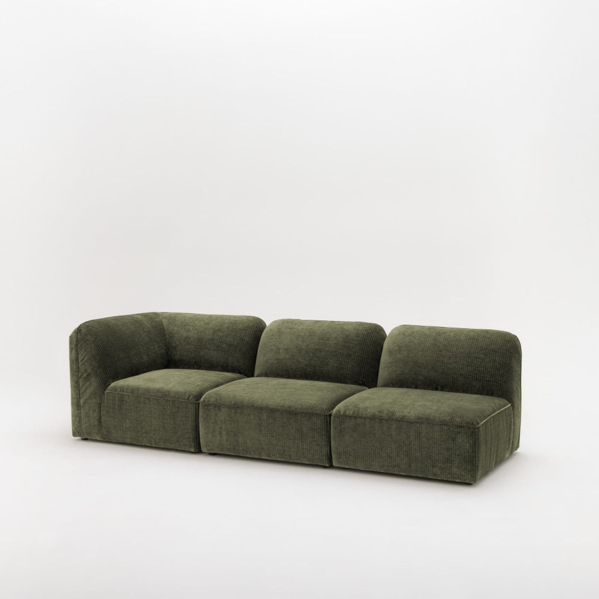 Angle Réversible Modulable en Velours Côtelé Vert Kaki vert kaki - vue 5