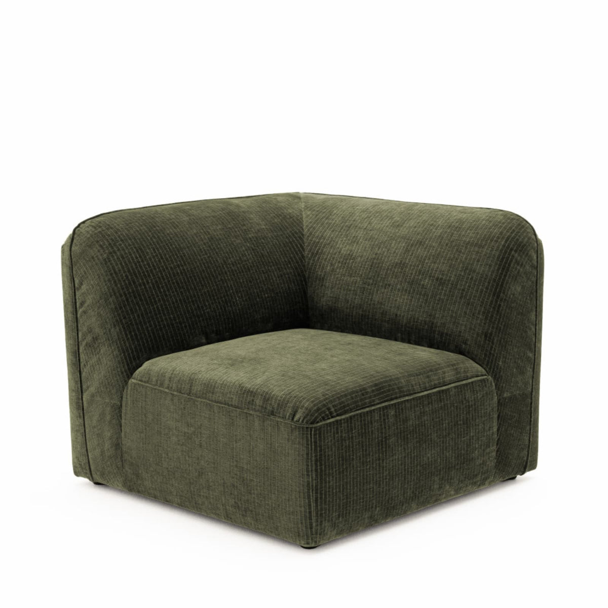 Angle Réversible Modulable en Velours Côtelé Vert Kaki vert kaki - vue 1