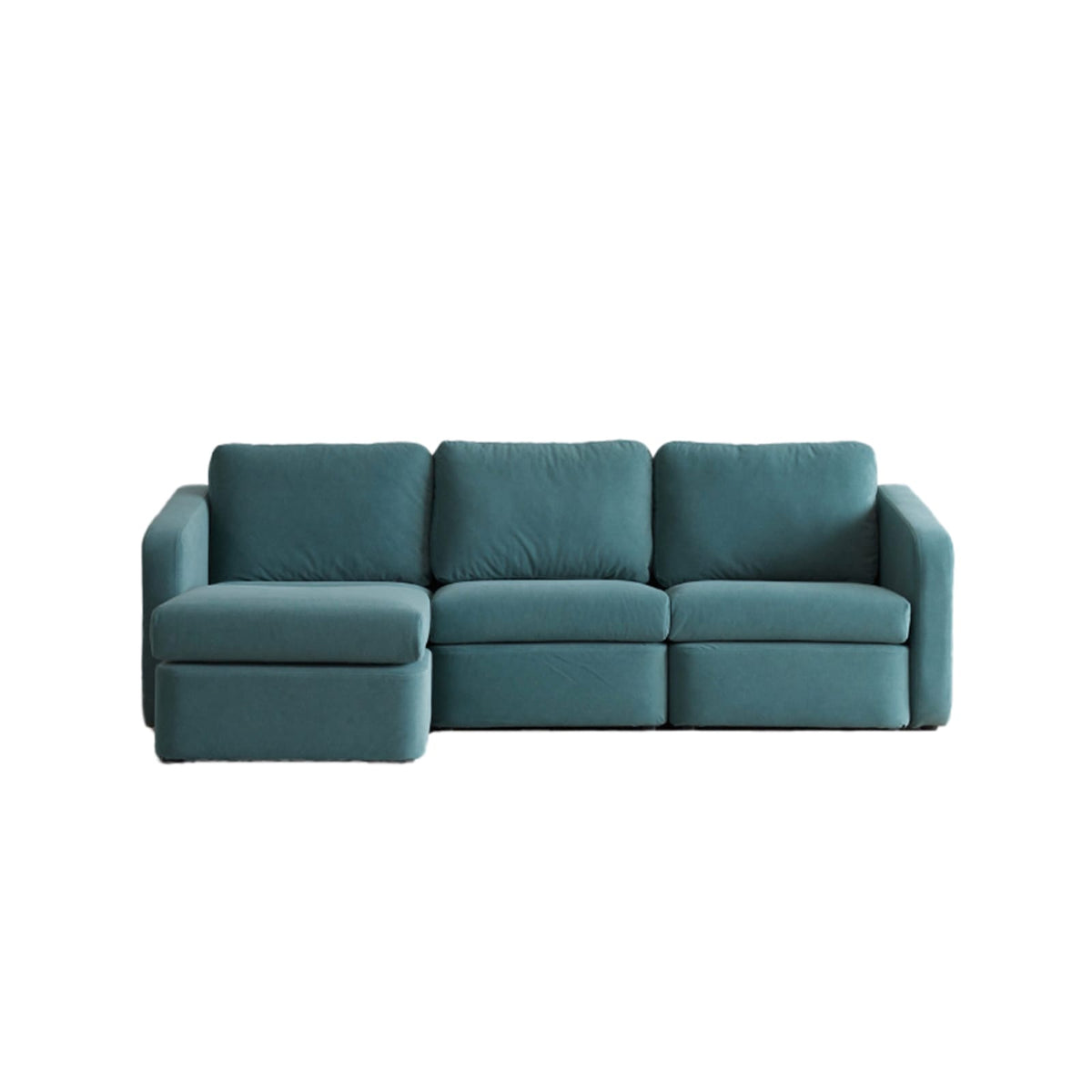 Canapé 3 Places Modulable en Tissu Bleu bleu - vue 1
