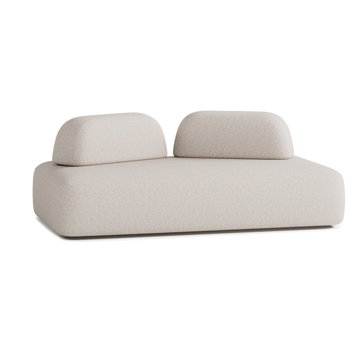 Canapé d'Angle Réversible 4 Places en Tissu Beige beige - vue 2