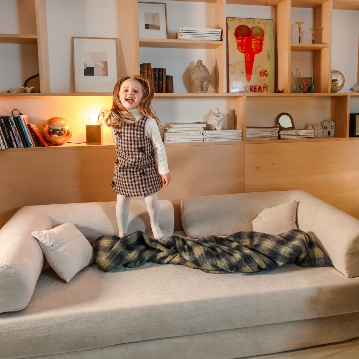 Canapé Convertible Modulable en Tissu Écru écru - vue 2