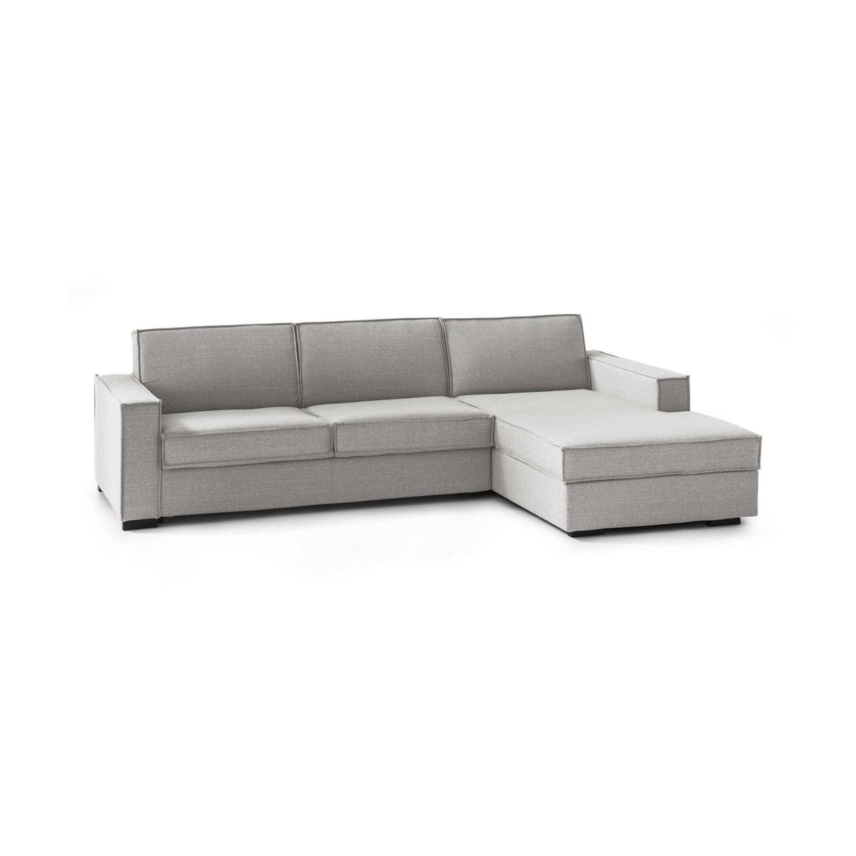 Canapé d'Angle Convertible en Tissu Gris gris - vue 1