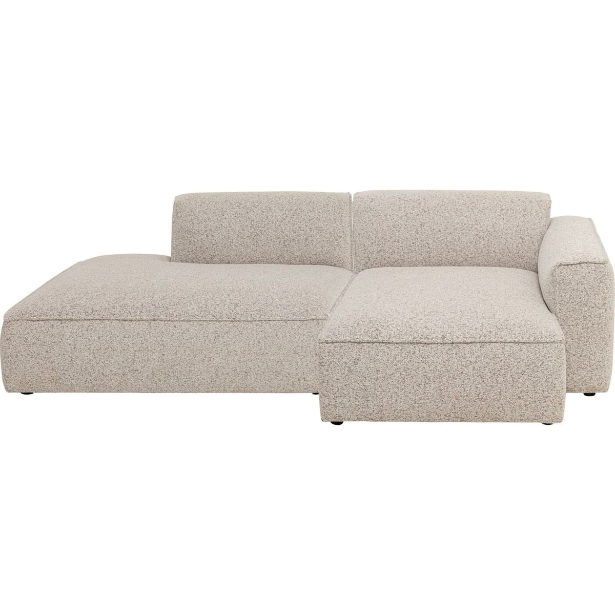 Canapé d'Angle Droit Modulable 4 Places en Polyester Mélangé Gris gris - vue 1