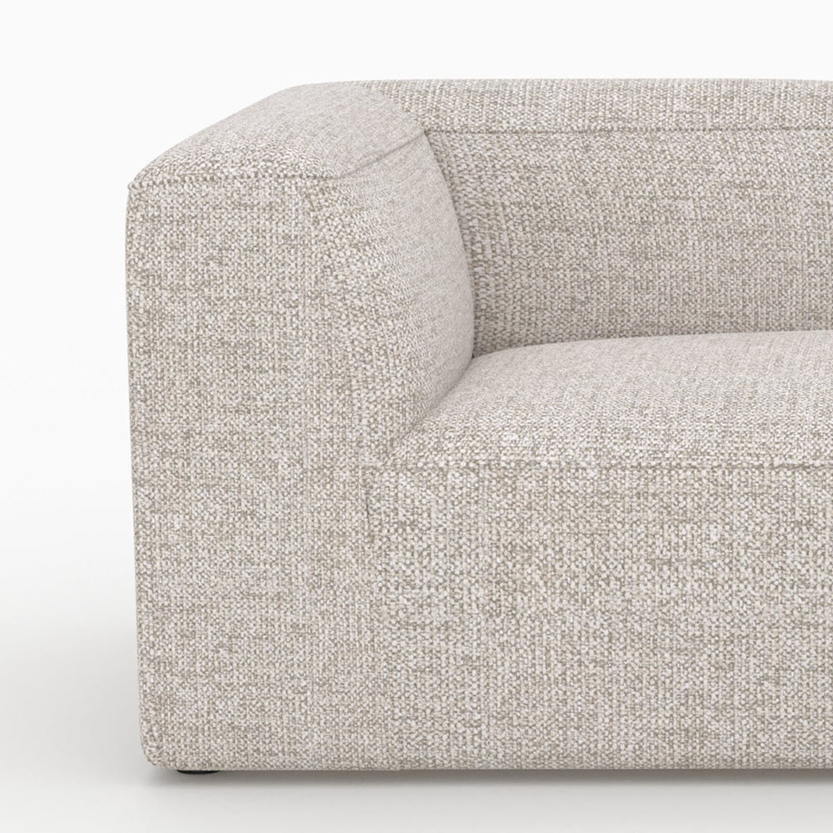 Canapé d'Angle Droit Modulable en Tissu Beige 4 Places beige - vue 2