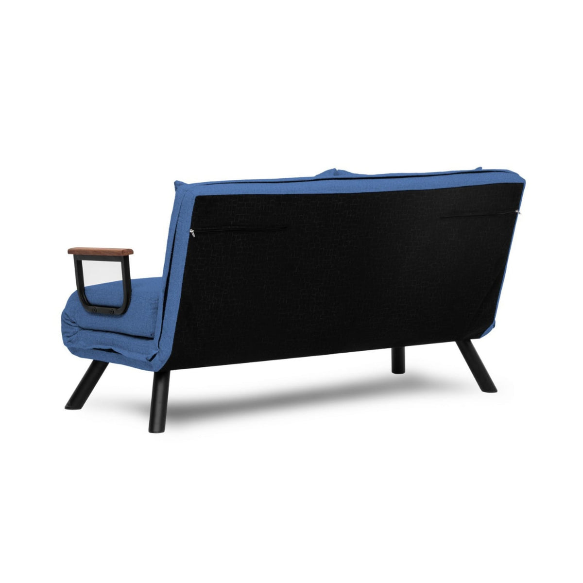 Canapé-Lit 2 Places Convertible en Tissu Bleu bleu - vue 5