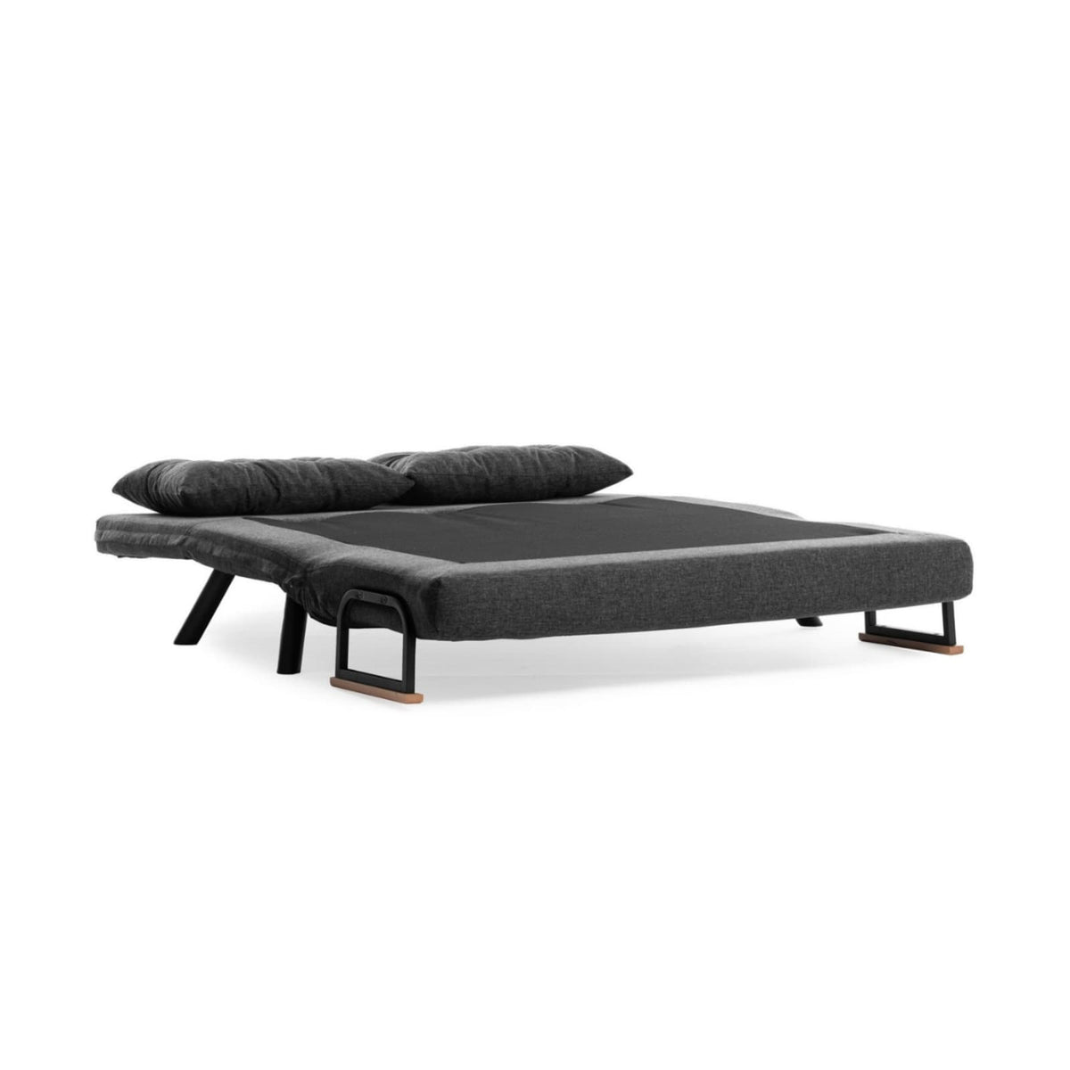 Canapé Lit 2 Places Convertible en Tissu Gris Foncé gris foncé - vue 5