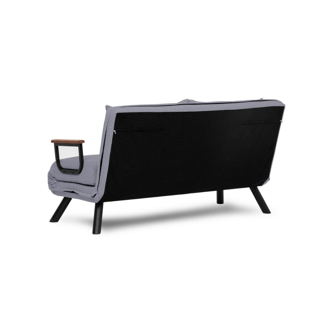 Canapé Lit 2 Places Convertible en Tissu Gris gris - vue 6