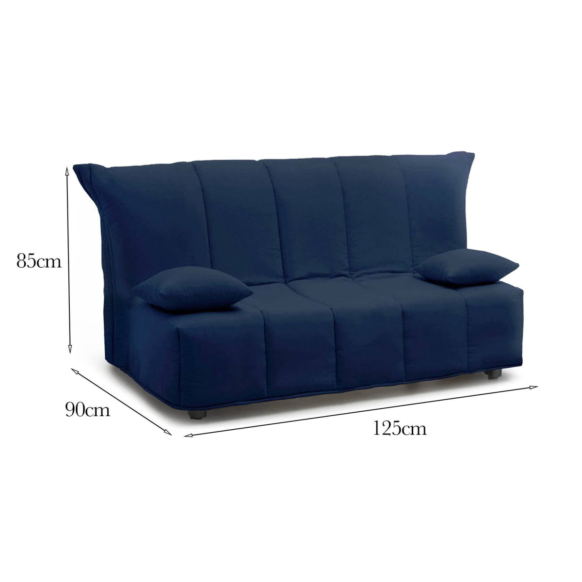 Canapé Lit 2 Places en Tissu Bleu Bleu - vue 3