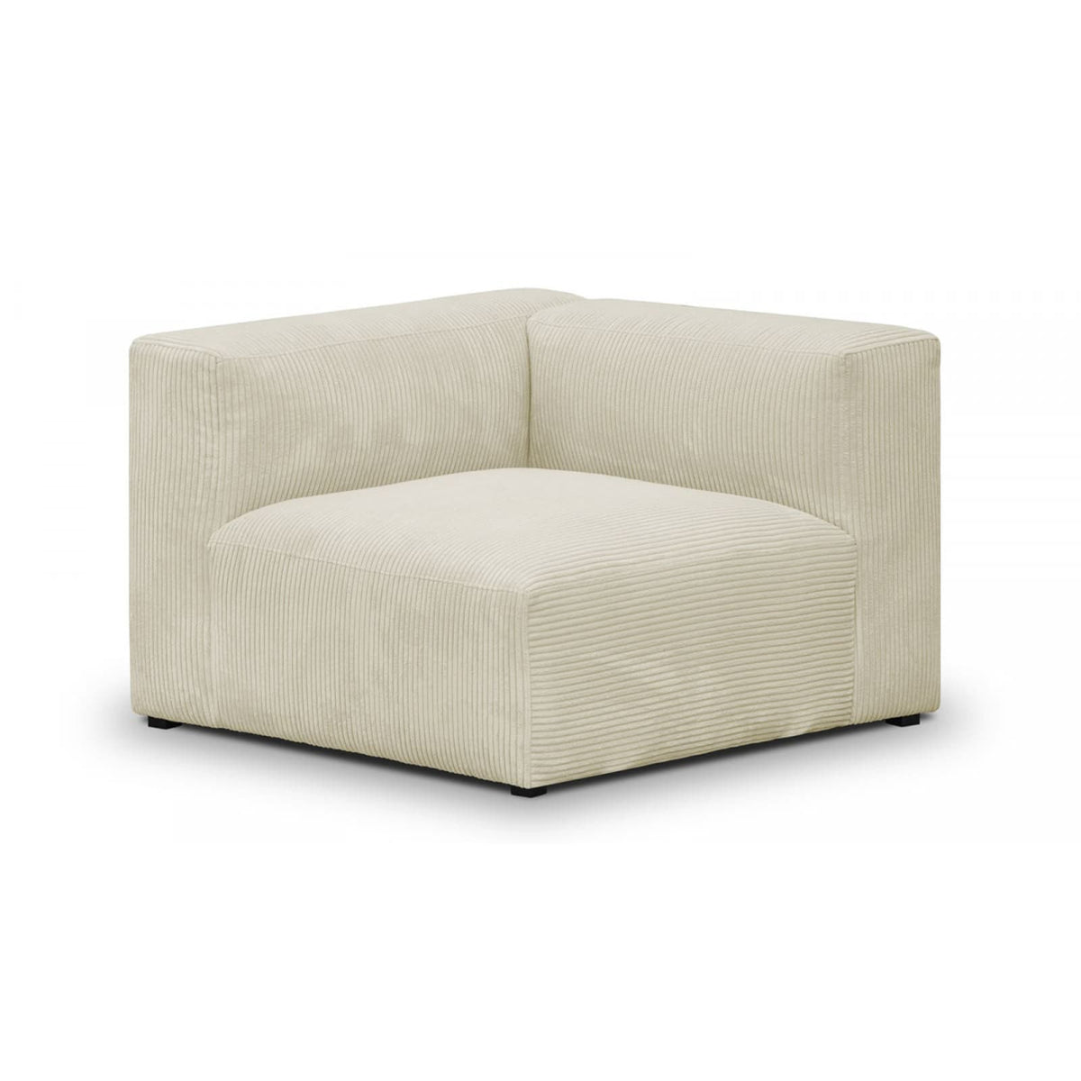 Canapé Modulable 3 Places en Velours Côtelé Beige beige - vue 3