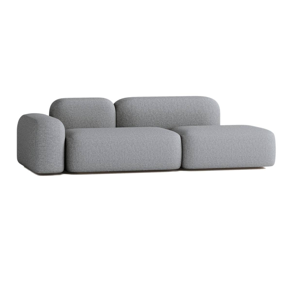Canapé Modulable en Tissu Gris Foncé 3 Places gris foncé - vue 2