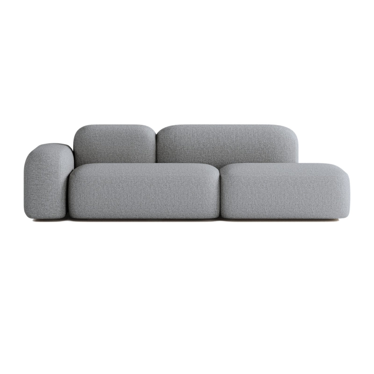 Canapé Modulable en Tissu Gris Foncé 3 Places gris foncé - vue 1