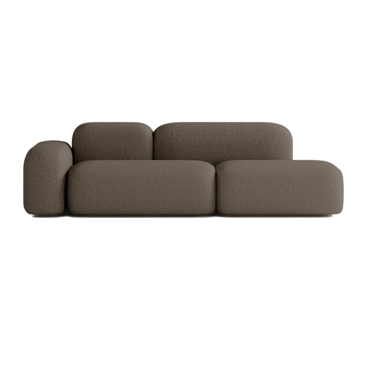 Canapé Modulable en Tissu Marron 3 Places marron - vue 1