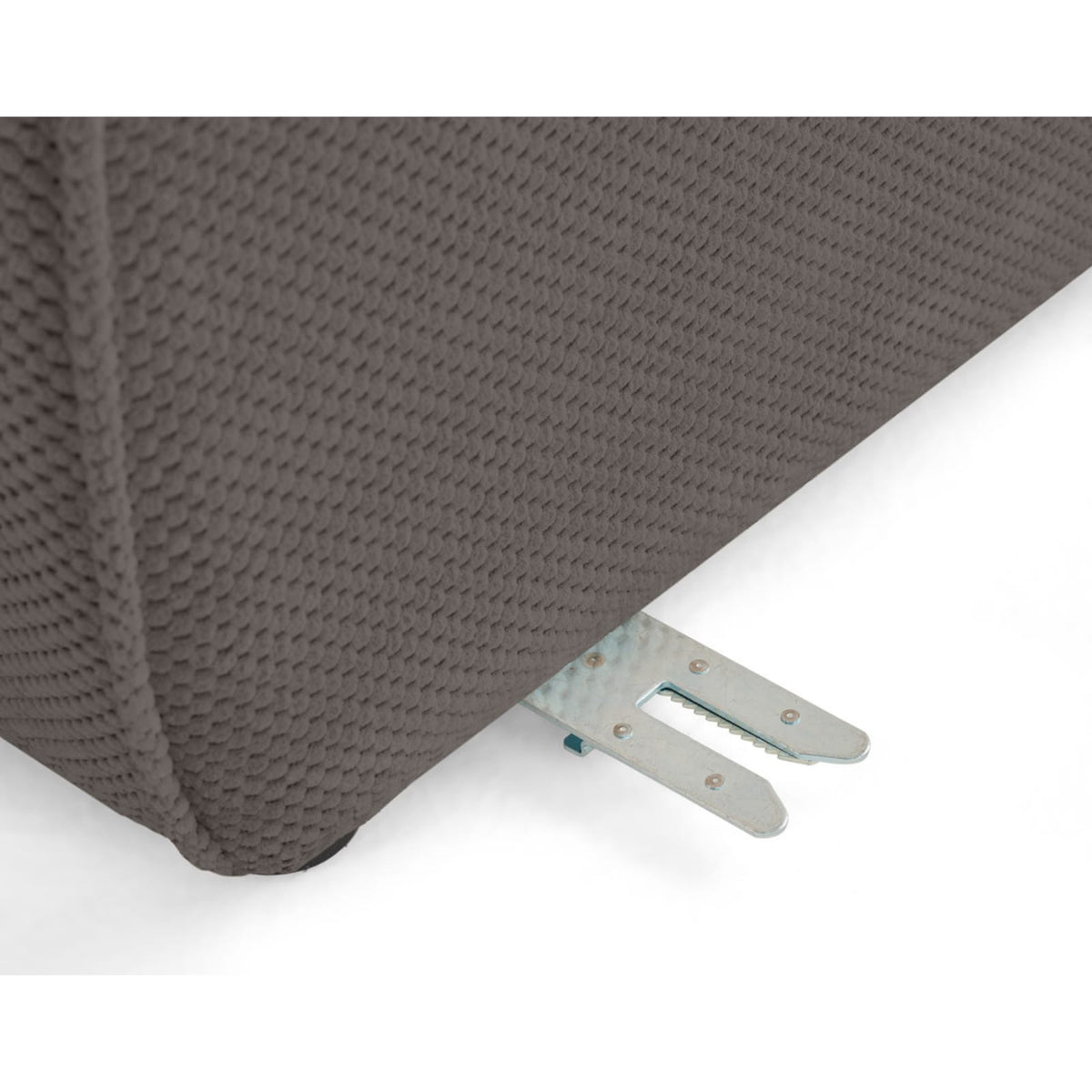 Canapé d'Angle Modulable 5 Places en Velours Texturé Gris gris - vue 5