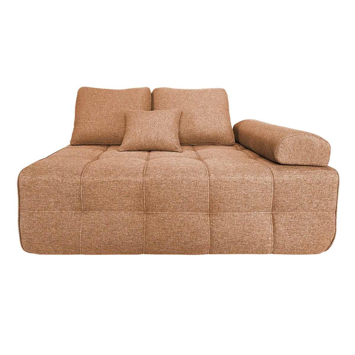 Canapé Modulable 5 Places en Tissu Terracotta terracotta - vue 6
