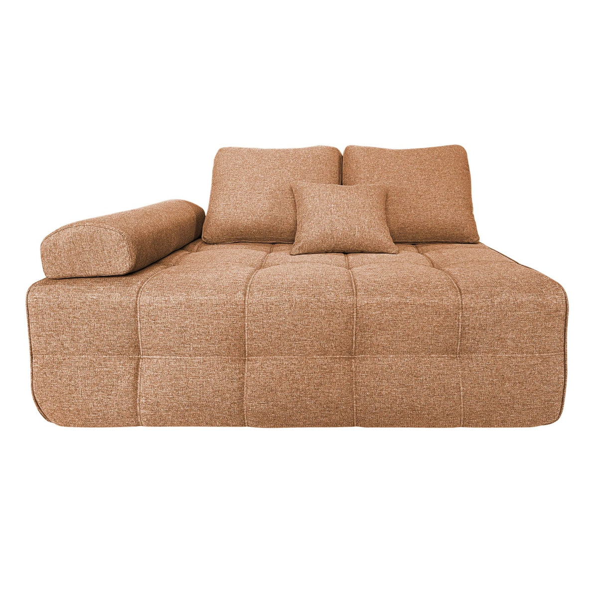 Canapé Modulable 5 Places en Tissu Terracotta terracotta - vue 4