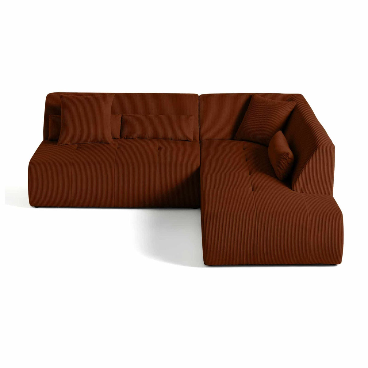 Canapé d'Angle Modulable 5 Places en Velours Côtelé Onyx onyx - vue 1