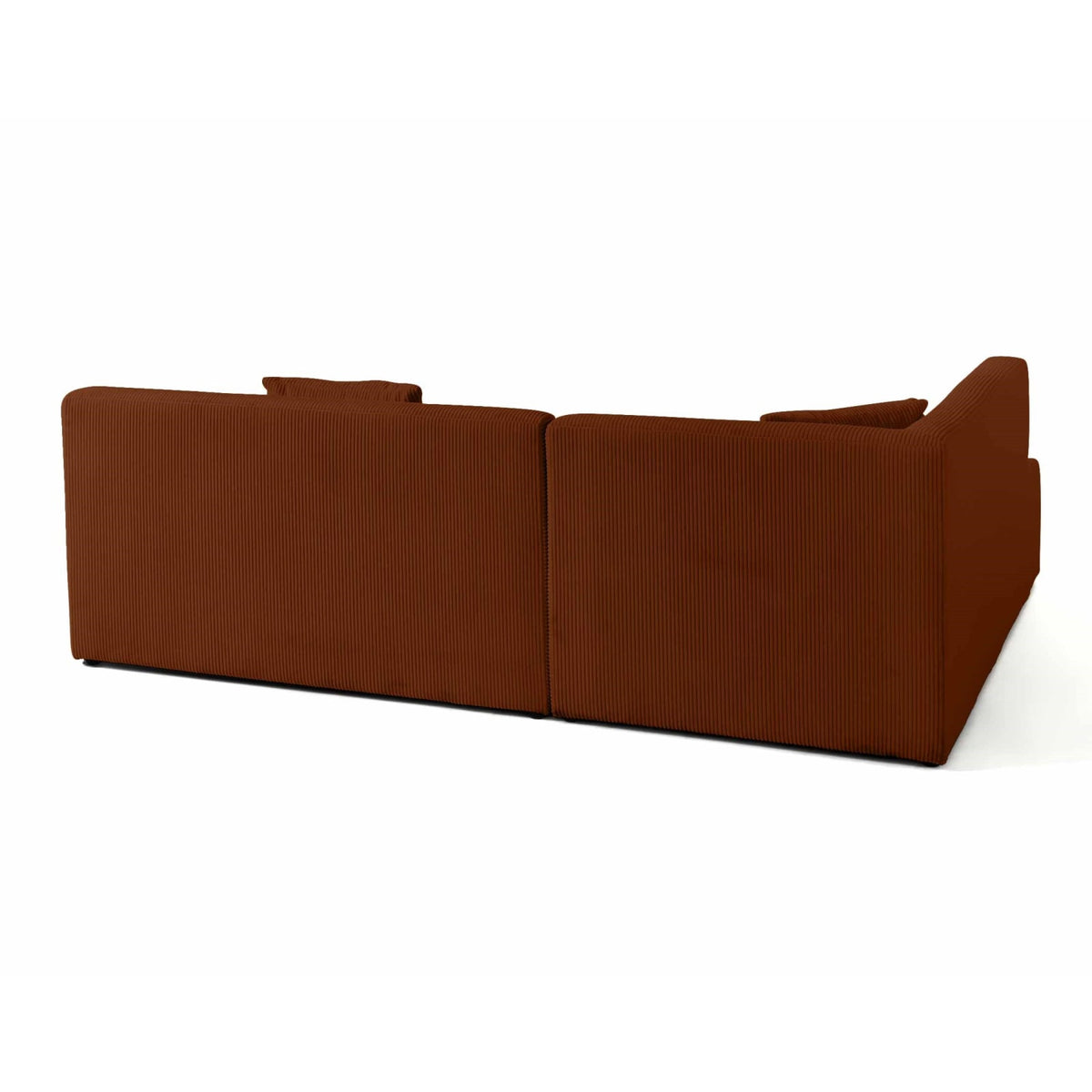 Canapé Modulable d'Angle Gauche 5 Places en Velours Côtelé onyx - vue 6