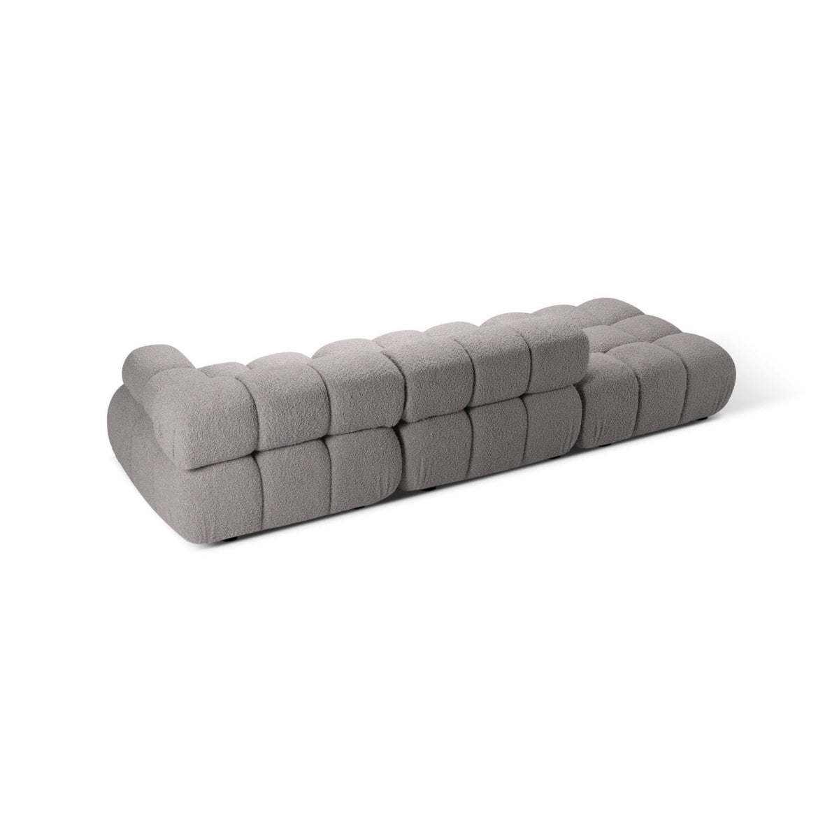 Canapé Modulable Droit 4 Places en Bouclé Gris Clair gris clair - vue 3
