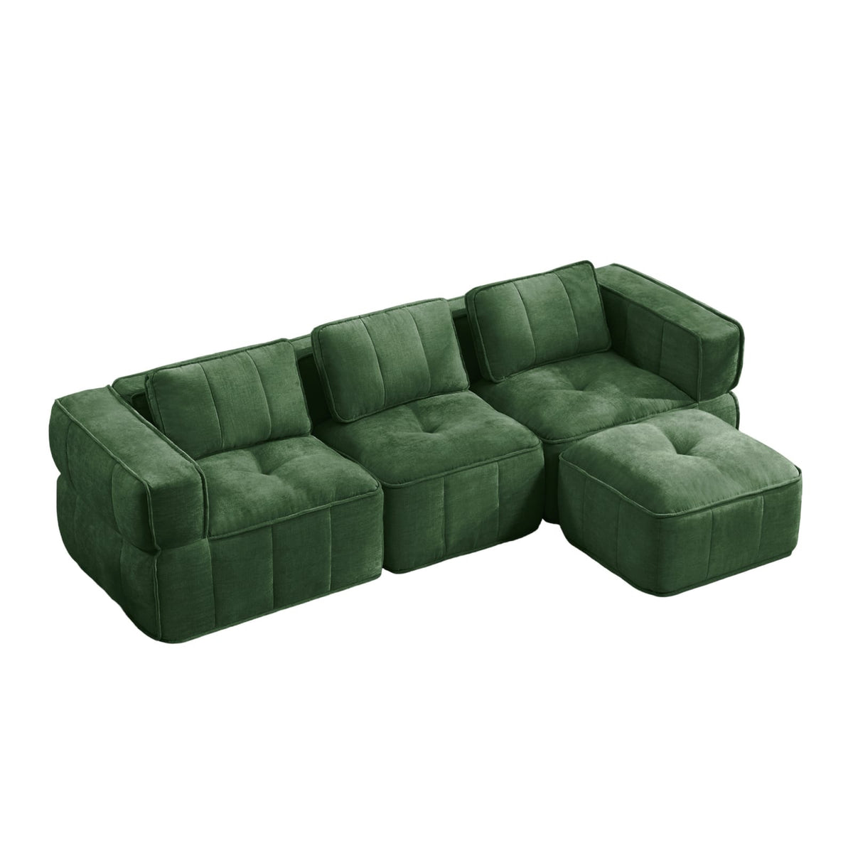 Canapé Modulable en Polyester Vert vert - vue 1